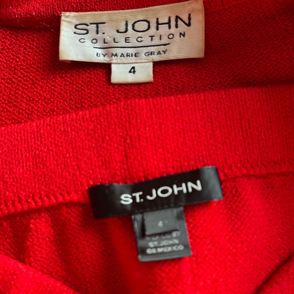 ST.JOHN COLLECTION by Marie Gray knit Blazer jacket skirt set 4 - Picture 13 of 17